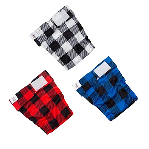 Cutebone Washable Dog Diapers Female 3 Pack Puppy Training Pants For Docked-Tail Dogs Wwd01S #TOP1