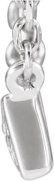 Diamond2Deal 14K Gold Round Diamond Bar Pendant 18" Necklace (Color G-H, Clarity I2-I3, 0.05 Cttw)