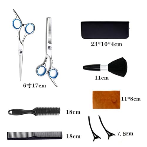 Kit Profissional de Cabeleireiro Tesouras Pentes Escovas Capas e Outros Acessórios de Cabeleireiro F