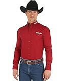 Wrangler Men's Logo Red Long Sleeve Shirt