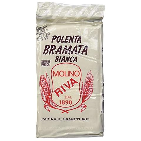 White Polenta Bramata - Molino Riva Italian Polenta Bramata Bianca 2.2 Pounds | Pack of 3 Cover