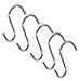 Produktbild S-Haken 5er-Pack Edelstahl 9cm, 3.5cm/2cm jeder Seite Hakenöffnungen