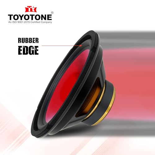Image of TOYOTONE 8 inch Rainbow Deluxe Stereo HI-FI Woofer Speaker | Water Proof Coated Paper Cone with Rubber Surround | Copper Coil | Impedance 4 Ohms | 90 * 17MM Magnet | 40 Watt for Car and Home Audio System