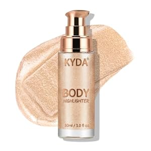 KYDA Body Luminizer, Waterproof Moisturizing and Glow Illuminator For Face & Body, Radiance All In One Makeup, Body Highlighter, 1 Fl.Oz, Rose Gold