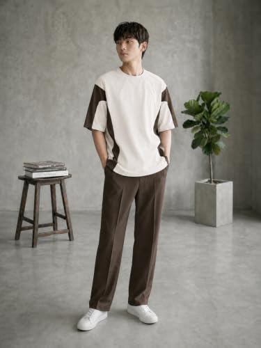 Leriya Men's Beige Twill Polo T-Shirt Regular Fit - Image 4