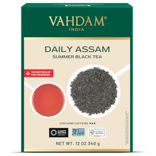 VAHDAM Assam Black Tea Leaves (12oz|170+ Cups) Quality Black Tea Loose Leaf