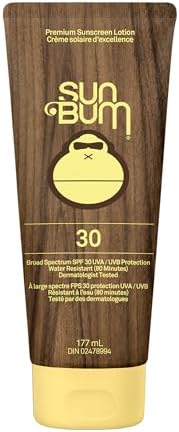 Sun Bum Original SPF 30 Moisturizing Sunscreen Lotion | Vegan and Broad Spectrum UVA/UVB Sunscreen with Vitamin E | 177 ml, white