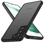 ivoler Coque Mat pour Samsung Galaxy S22+ / S22 Plus 5G, [Protection Antichoc Militaire] Arrière Translucide Étui de Protection Mince Anti-Rayures Bumper Housse, Noir