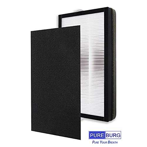 PUREBURG Replacement Filter Compatible with Filtrete F1 Filter Fits FAP-C01-F1 & FAP-T02-F1 FAPF-F2-A FAP-C01-F2 & FAP-T03-F2 Air Purifiers,2-Pack H13 HEPA + 8 Carbon Pre-Filters - Thumbnail 3