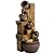 Grepatio 39.3" Tall Outdoor Water Fountain Garden Waterfalls Fountain with LED Lights 5 Tier Modern Indoor/Outdoor Floor Standing Water Fountain with Pump for Garden, Patio, House Decor (Brown)