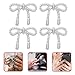 DIYEAH 30pcs Silver Alloy Butterfly Nail Charms Nail Studs 3d Hollow Bowknot Ribbon Jewels for Women Art Decoration