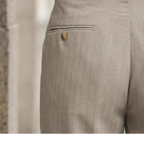 Men's Slim Fit Suit Dress Pants Expandable Waist Classic Casual Trousers for Suits3