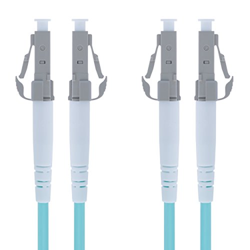 Image of BEYONDTECH 5m (16.4ft) LC to LC Fiber Patch Cable - (2-Pack) UPC Multimode Duplex Fiber Optic Cable - 50 /125m core, Compatible with OM3 - 10G LSZH PUREOptics Series
