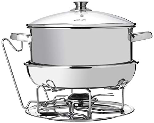 Rechaud com Banho Maria Platanos, Brinox, Aço Inox, 10L