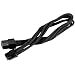 Produktbild SilverStone SST-PP07-IDE6B - 25cm 6pin to PCI-E 6pin Sleeved Extention Cable, black