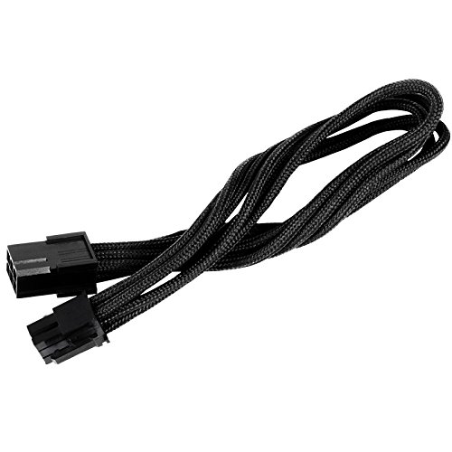 Image of Silverstone PP07-IDE6B Sleeved Extension Power Supply Cable with 1 x 6-Pin to PCI-E 6-Pin Connector PP07-IDE6B-x