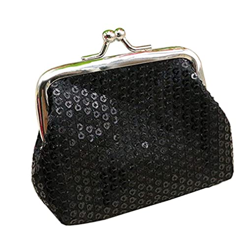 Generic Coin Purse With Clasp Kisslock Change Pouch Small Wallet, For Women,s Black