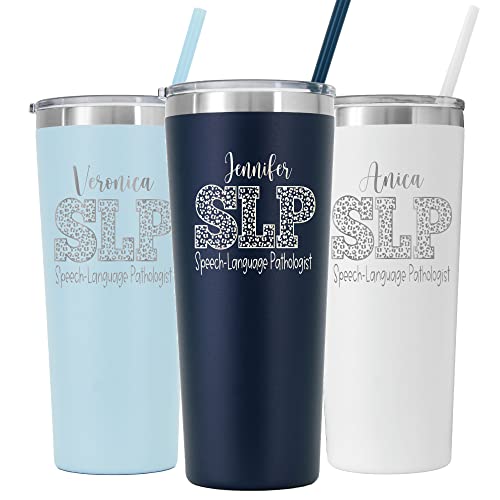 22 oz Speech Language Pathologist Tumbler- Laser Engraved, Vacuum Insulated - SLP Gift, Speech Therapist Gift, SLP Tumbler, Speech Therapy Cup, Speech Therapy