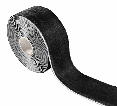 Black Velvet Gift Wrap Ribbon For Crafts-Hipgirl 5 Yards 7/8" Wide Black Ribbon For Gift Wrapping, Black Velvet Choker, Hair Ribbon, Wedding Decor-5Yd Black Velvet Ribbon For Christmas Gift Wrapping #TOP3