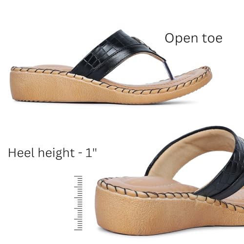Image of TRASE Women's Flip-Flops & Slippers | Doctor Ortho Comfortable Chappal for Women & Girls | Light weight, Soft Footbed, Comfortable & Stylish | Diabetic & Orthopedic Footwear, Good for Knee & Foot Pain