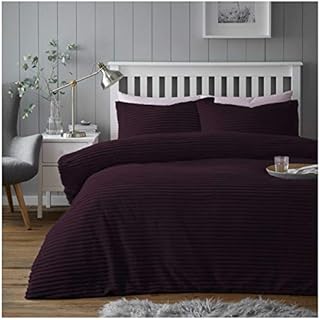 GC GAVENO CAVAILIA Teddy Duvet Set King Size, Chunky Ribbed Bedding Soft Pillowcases, Fleece Bedspread Quilt Cover set, Blush Pink