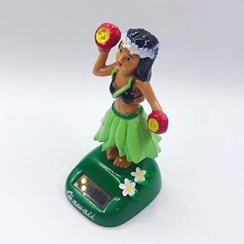 Boneca Hula dançarina havaiana Amosfun movida a energia solar, biquíni para praia, garota carro, pai