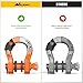 Nilight Heavy Duty Mega D-Ring Shackles(2 Pack) 68,000 lb Break Strength(17,000 lb WLL) w/ 7/8″ Screw Pin & Washers, Forged Steel Off-Road Recovery Shackles for Tow Strap & Winch Gear, Orange