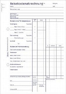 Reisekostenabrechnung ZWE 743 * A5 50blatt Einzelreise