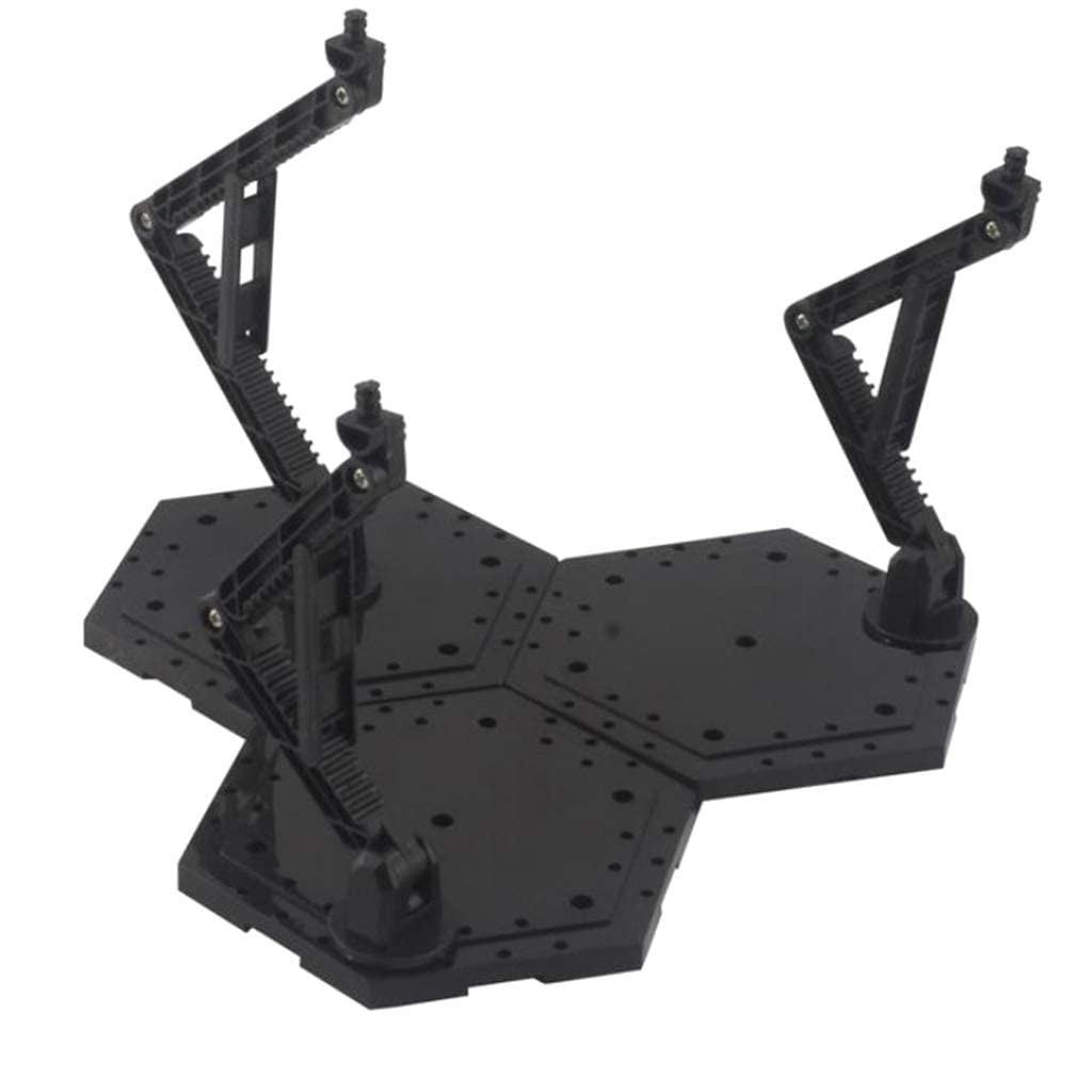 zalati Model Figures Stand Holder Universal Stand Display Stand for 1: 144 Gundam Model Figure Black 21x21x18.5cm