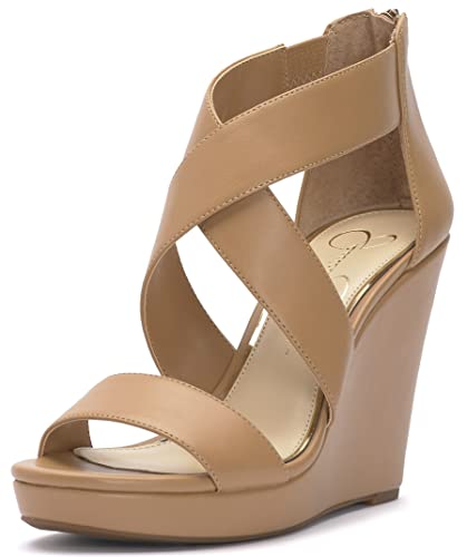 Jessica Simpson Women's Jinxxi Wedge Sandal, Ambra, 8.5 M US