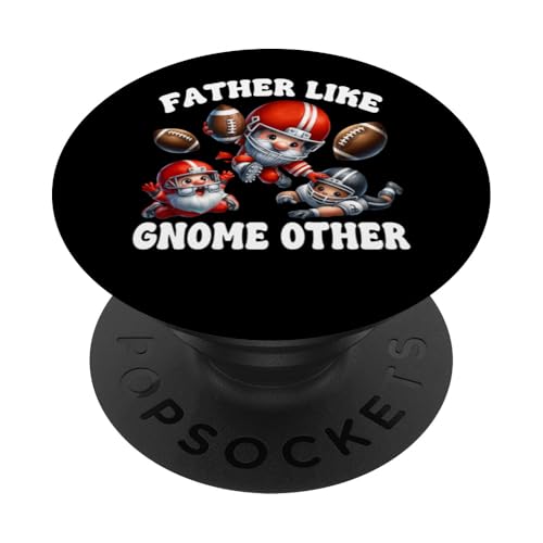 Funny Dad Saying Fathers Day Football Player Gnomes For Dad PopSockets PopGrip Adhesivo