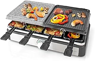 Gourmet/Raclette | Grill/Stone | 8 Persons | Spatula | Temperature Setting | Non-Stick Coating | Rectangle