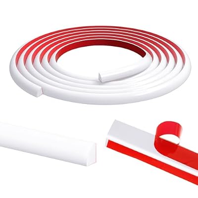 YOUNTHYE Flexible Quarter Round Molding Self Adhesive Quarter Round Trim White Peel and Stick Quarter Round Trim 118 Inch Quarter Round Molding for Wall Edge Corner, Cabinet Edge, Countertops