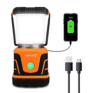 LED Camping Lantern Rechargeable,2200LM,5000mAH Power Bank,Lantern Flashlight for Power Outages, Emergency,Hurricane,IP44 Waterproof,4 Light Modes,Portable Light for Hiking and More,USB Cable Included
