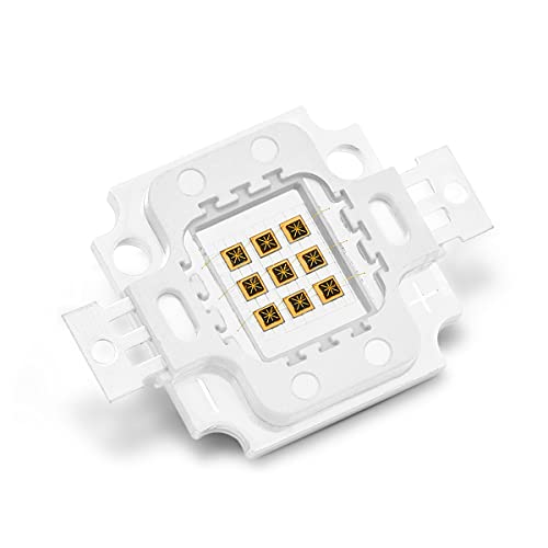CHANZON LED Chip 10W Infrarrojo (IR 940nm/Entrada 900mA/DC 4V-5V/10 Watt) SMD COB Componentes de diodo emisor de luz 10 W Bombilla de visión nocturna Cuentas de para iluminación DIY/Cámaras CCTV