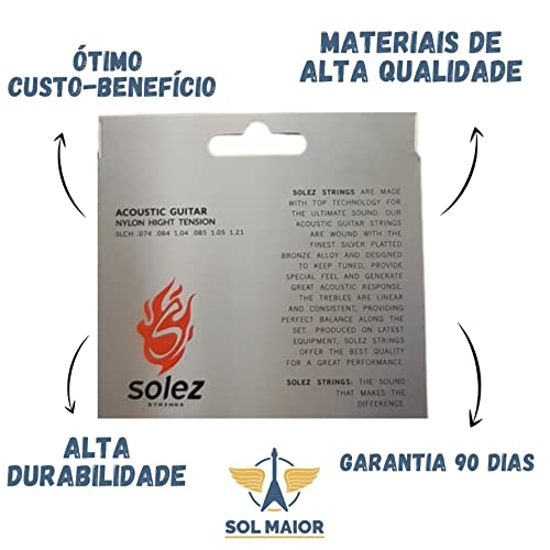Encordoamento Violão Nylon Solez SLC H Tensão Alta