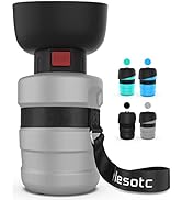 lesotc 2022 Upgraded Pet Water Bottle for Dogs,Dog Water Bottle Foldable,Leak Proof Dog Travel Wa...