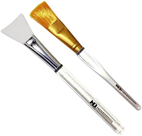 Skinsoft Silicone Facial Applicator, Hairless Silicone Brush, Facial Mud Mask, DIY Facial Brush (Golden Brush + Silicone Brush Value Pack)