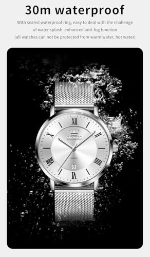 Image of OLEVS Mens Gold Watches Analog Quartz Business Dress Watch Day Date Stainless Steel Classic Luxury Luminous Waterproof Casual Male Wrist Watches