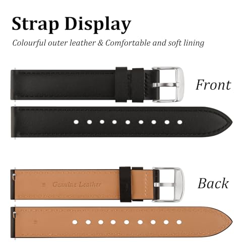 AK f&uuml;r Garmin Venu 3S Armband/Venu 2S Armband Damen Herren, Weich Leder Uhrenarmband 18mm f&uuml;r Garmin Vivoactive 4S/ Forerunner 265S 255S/ Vivomove 3S Ersatzarmb&auml;nder