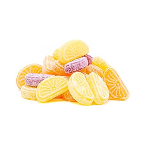 Orange-Zitrone Schnitten - Zitronen und Orangen Bonbons - Fruchtbonbons - Kräuterbonbons - Drops (500g) Cover