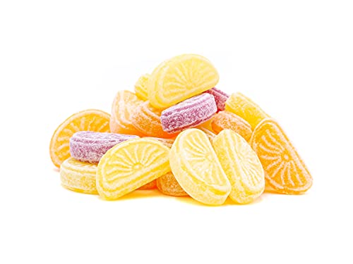 Orange-Zitrone Schnitten | Zitronen und Orangen Bonbons | Fruchtbonbons | Kräuterbonbons | Zitronen und Orangen Drops | Zitronenbonbon | Orangenbonbon | Gerüche-Küche | (120, Gramm)