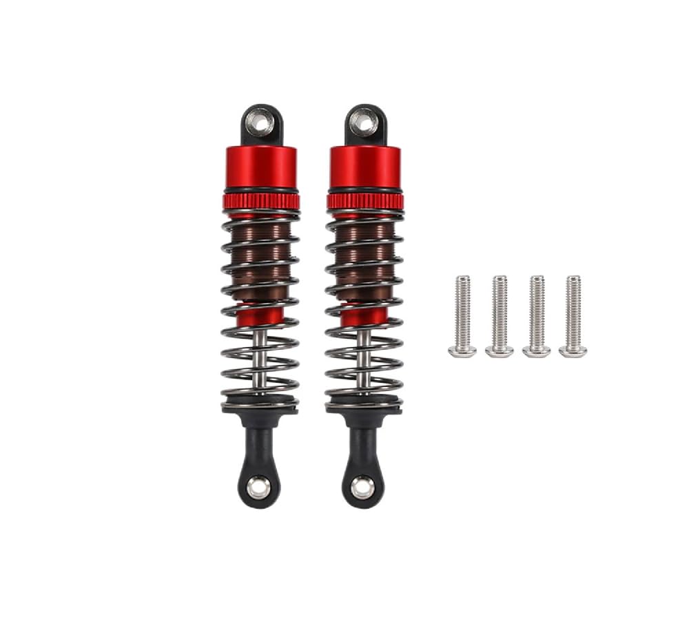 RC Cars Shocks,52mm-120mm RC Oil Leakproof Shocks for 1/10 RC Buggy Truggy On Road Touring Drift Cars Monster Trucks Upgrade Parts(2PCS 95mm Red)