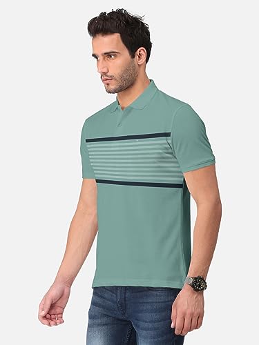 Image of BULLMER Trendy Striped Half Sleeve Polo T-shirt for Mens
