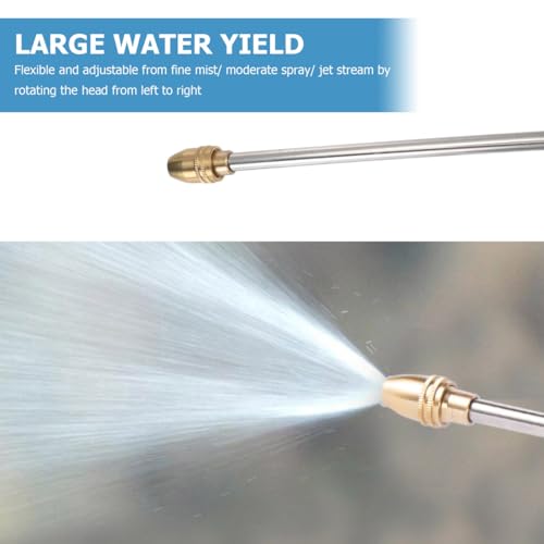Image of UKCOCO Long Handle Garden Hose Nozzle Multi Purpose Spray Nozzle with Front Trigger Adjustable Mist to Spray for Car Wash Lawn Watering Flower Care Outdoor Cleaning 10.62 X 5.51 X 0.98 in