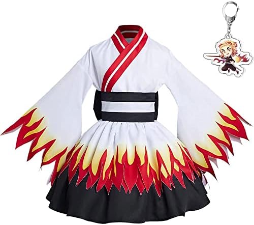 Rengoku Kyoujurou Dress Cosplay Costume kamado Tanjirou Kimono Suit Halloween Full Set Maid Outfit