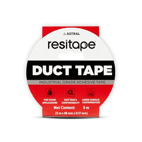 Image of RESITAPE Astral Duct tape I 5 mtr X 50 mm X 0.17 mm|Heavy Duty Multi-Purpose I Easy Tear I Strong Grip & Adhesion I High Tensile Strength I Excellent Waterproofing I Versatile use for DIY
