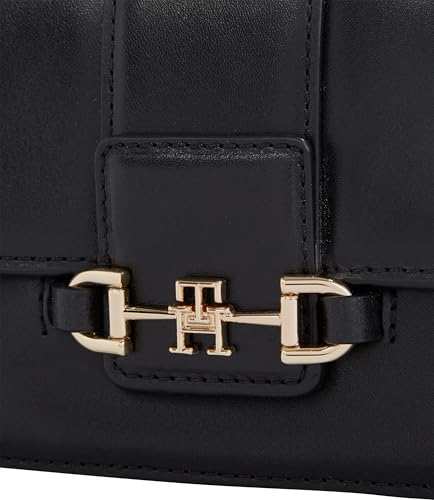 Image of Tommy Hilfiger Women's Heritage Leather Crossbody Bag With Chain Crossbody Strap