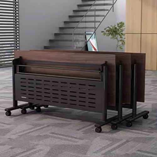 AVLLSO Escritorio de Estudio Mesas Plegables para conferencias con Ruedas - Escritorio móvil para oficinas, aulas y Salas de reuniones(A,47x24x30in)
