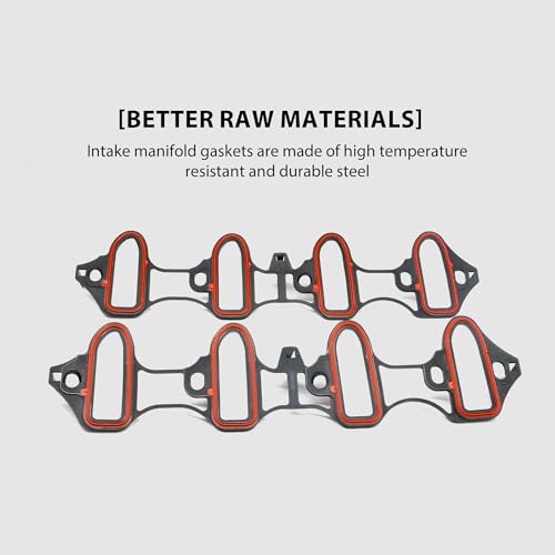 Image of Intake Manifold Gasket 89060413 Replacement for Buick Rainier 2004-2007,Cadillac Escalade 2002-2013,Compatible with GMC Cheverolet Avalanche Colorado Express 1500 /2500 /3500 &More.
